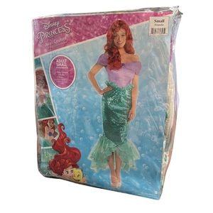 Disney Princess Ariel Couture Deluxe Adult Halloween Costume Mermaid Disguise